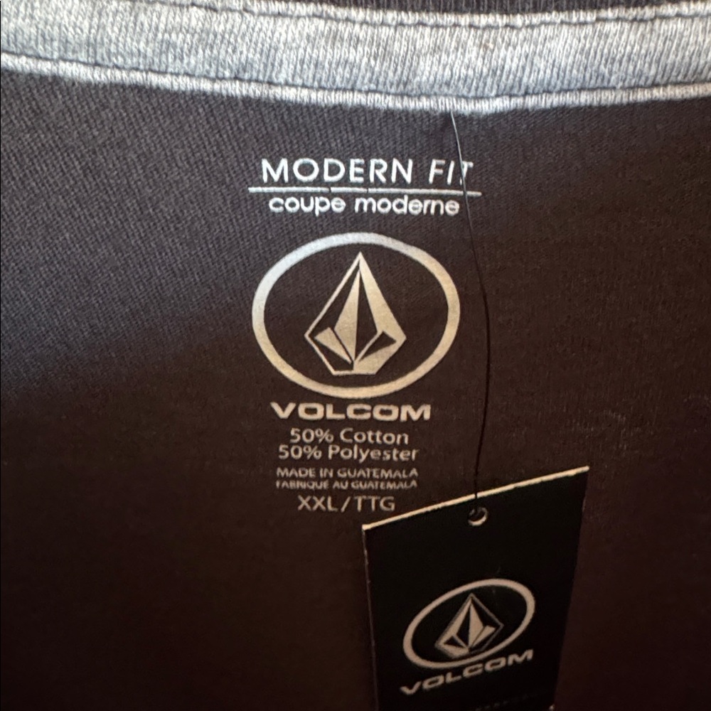 Volcom Black Short-Sleeve Logo Tee Mens XXL NWT Skater T-Shirt Casual New Skate - Picture 4 of 6